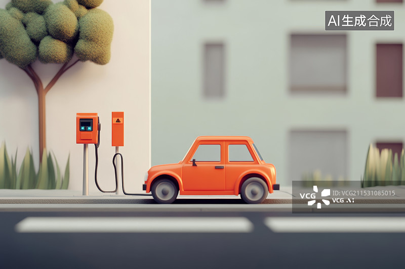 【AI数字艺术】科技智能无人驾驶汽车行驶在路上图片素材