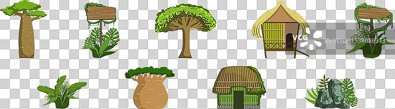 热带丛林景观设计元素和图片素材