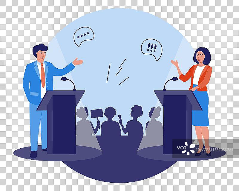 与候选人的政治辩论和讨论图片素材