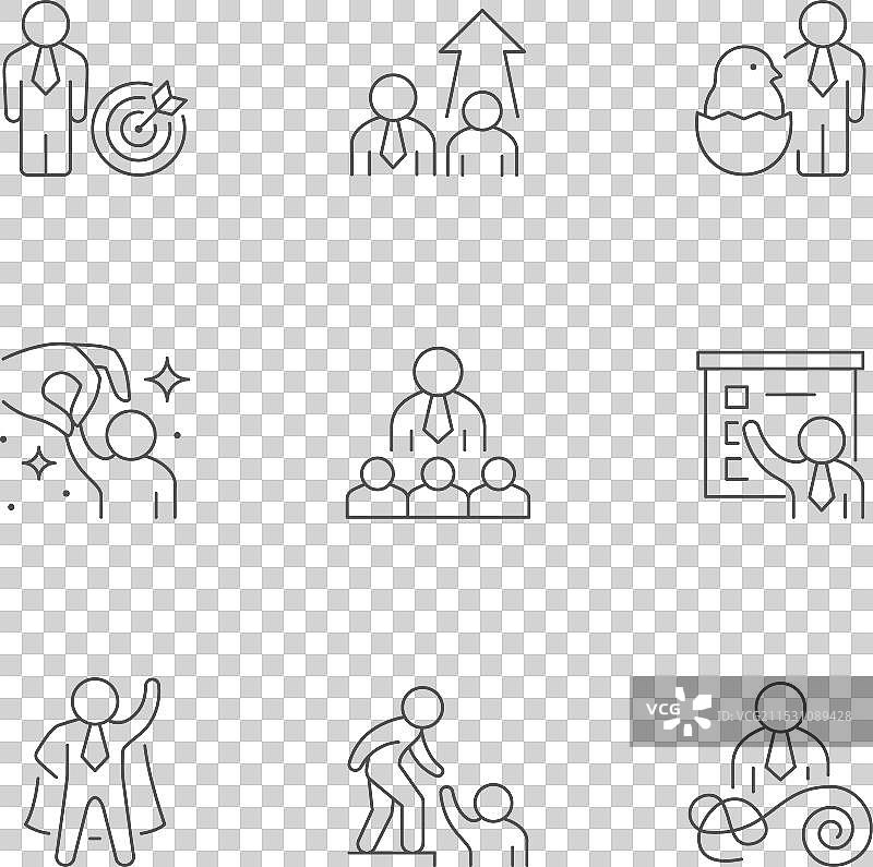 导师的线条图标图片素材