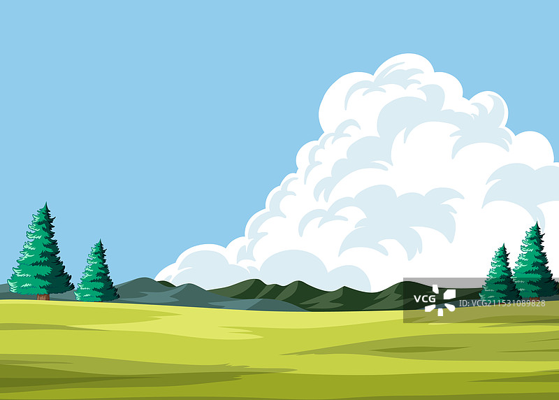 宁静的绿色风景图片素材