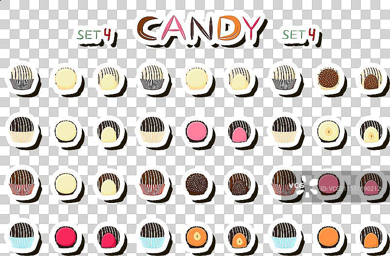 主题：美丽的大型甜巧克力糖果套装图片素材