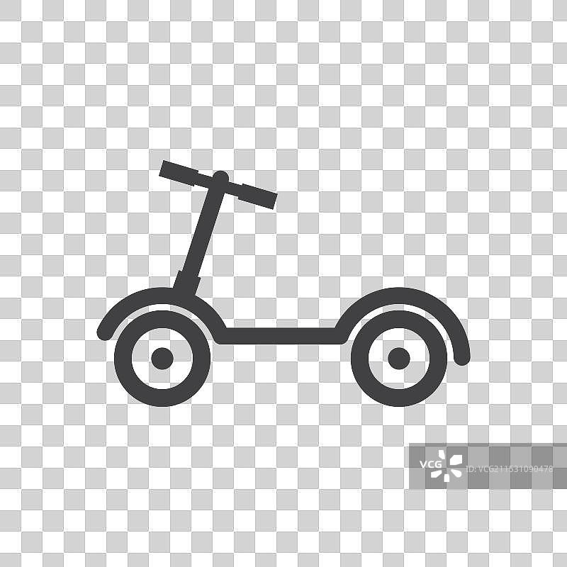 黑色滑板车图标元素设计图片素材