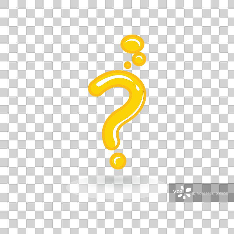 发光的黄色问号元素设计图片素材
