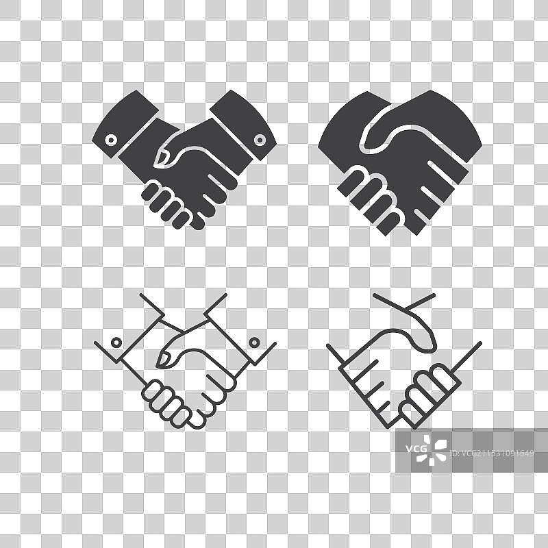 握手图标概念设计元素模板图片素材