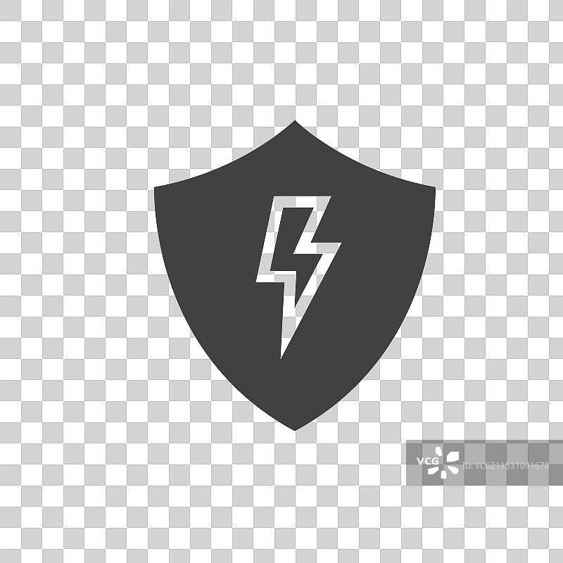 电击保护盾图标设计图片素材