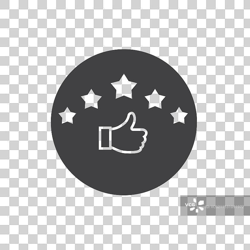 五颗星的拇指图标元素概念设计图片素材