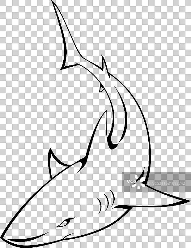 鲨鱼标志图片素材