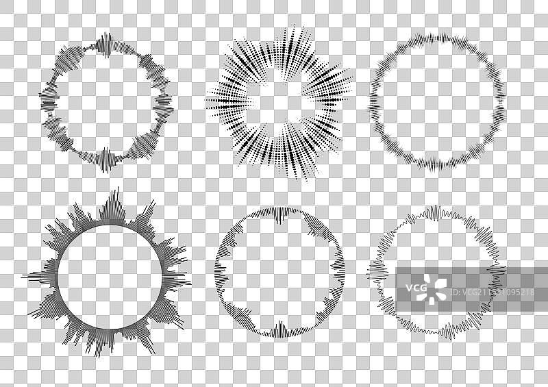 圆形声波辐射粒子图片素材