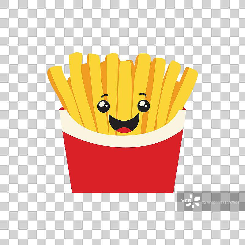 快餐包装盒里的薯条图片素材