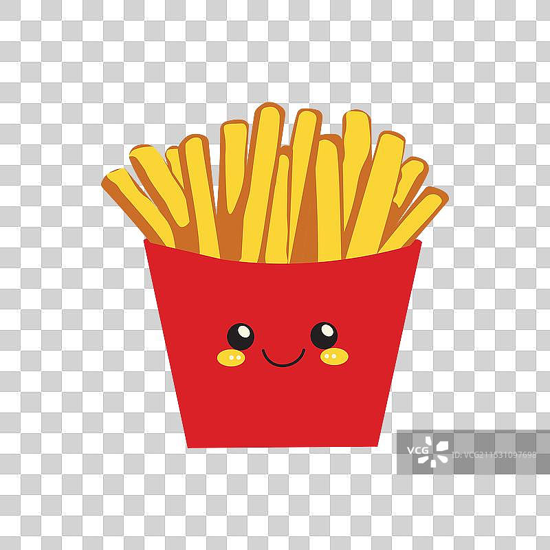 快餐包装盒里的薯条图片素材