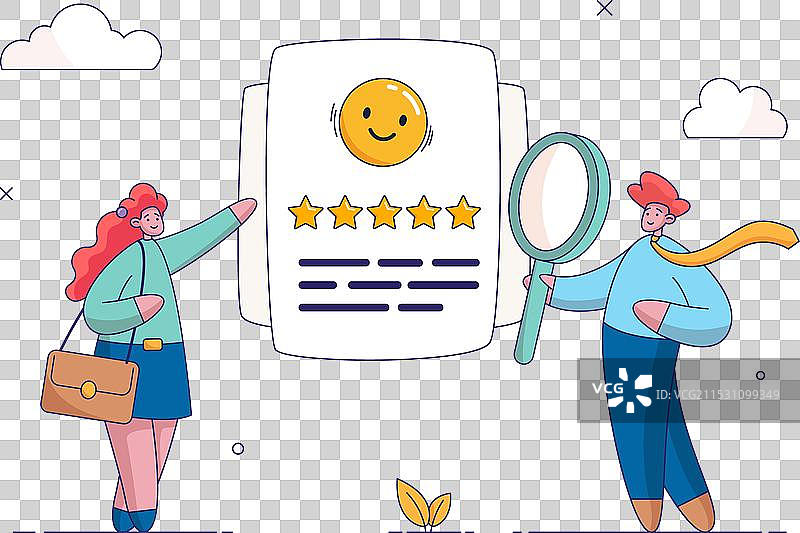 客户信任概念声誉管理团队图片素材