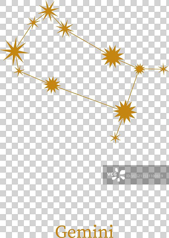 双子座星座天文符号图片素材