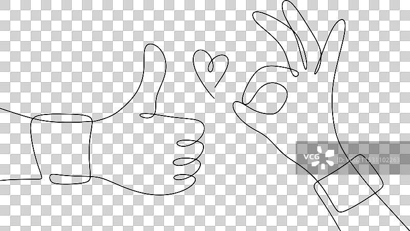 手势竖起大拇指表示赞同图片素材