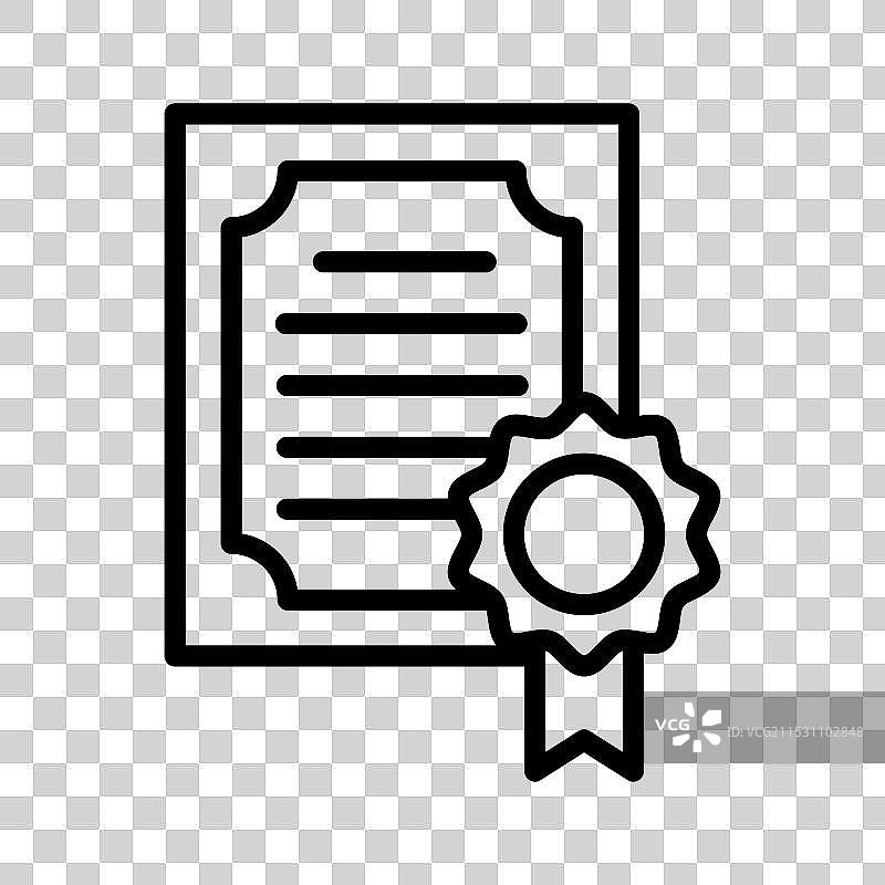 带有徽章的授权文件纸张图片素材