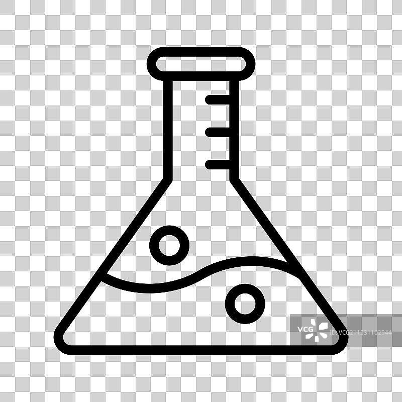 现代风格的惊人烧瓶图标，准备好用于图片素材