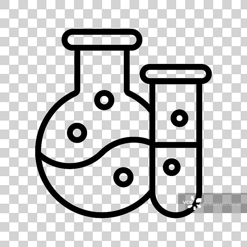 试管与烧瓶的惊人图标图片素材