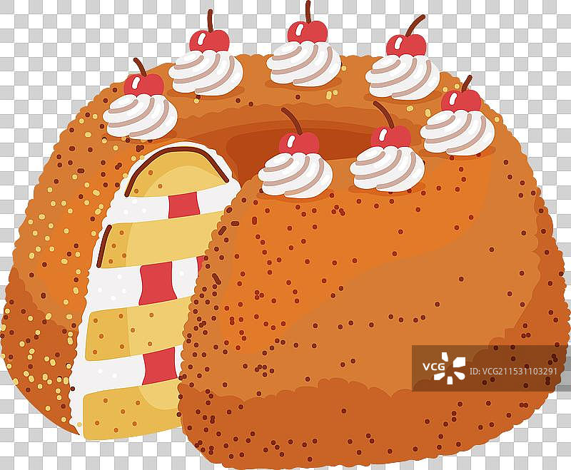 法兰克福皇冠海绵蛋糕来自德国图片素材