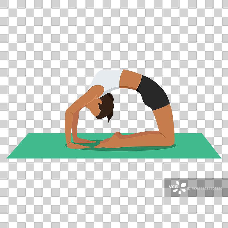 年轻女性在做鸽子式B或卡波塔萨那B图片素材