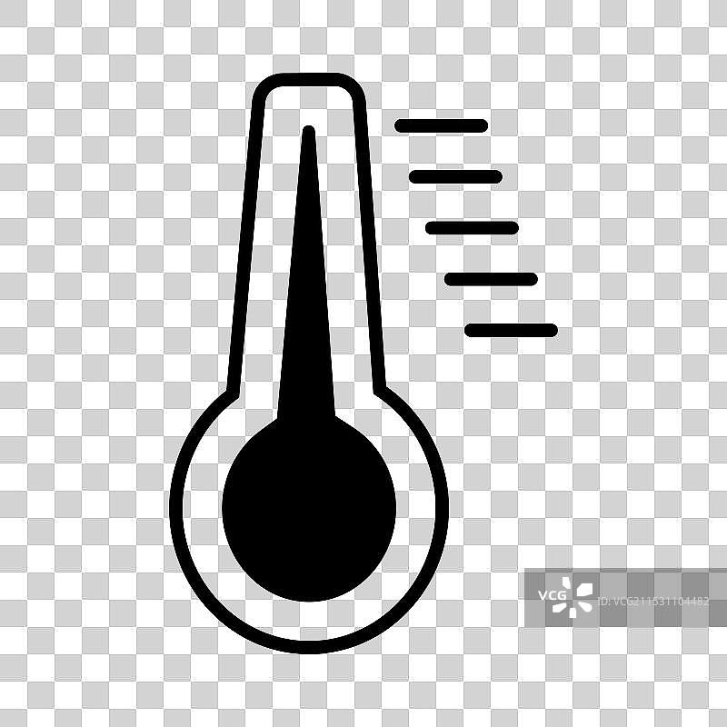 白色背景上的温度计图标图片素材