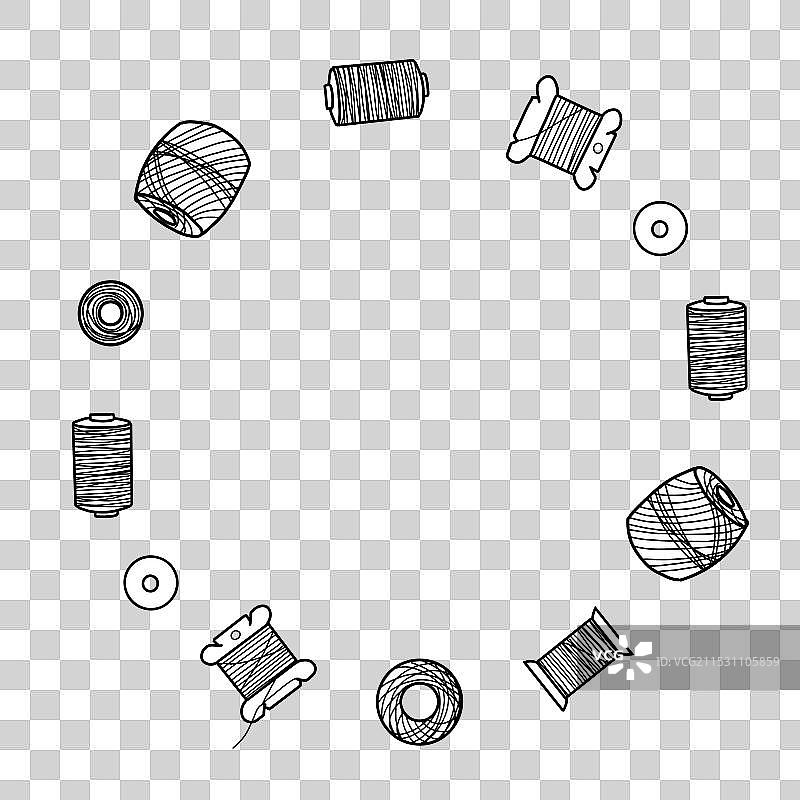 线轴花环缝纫或刺绣圈图片素材