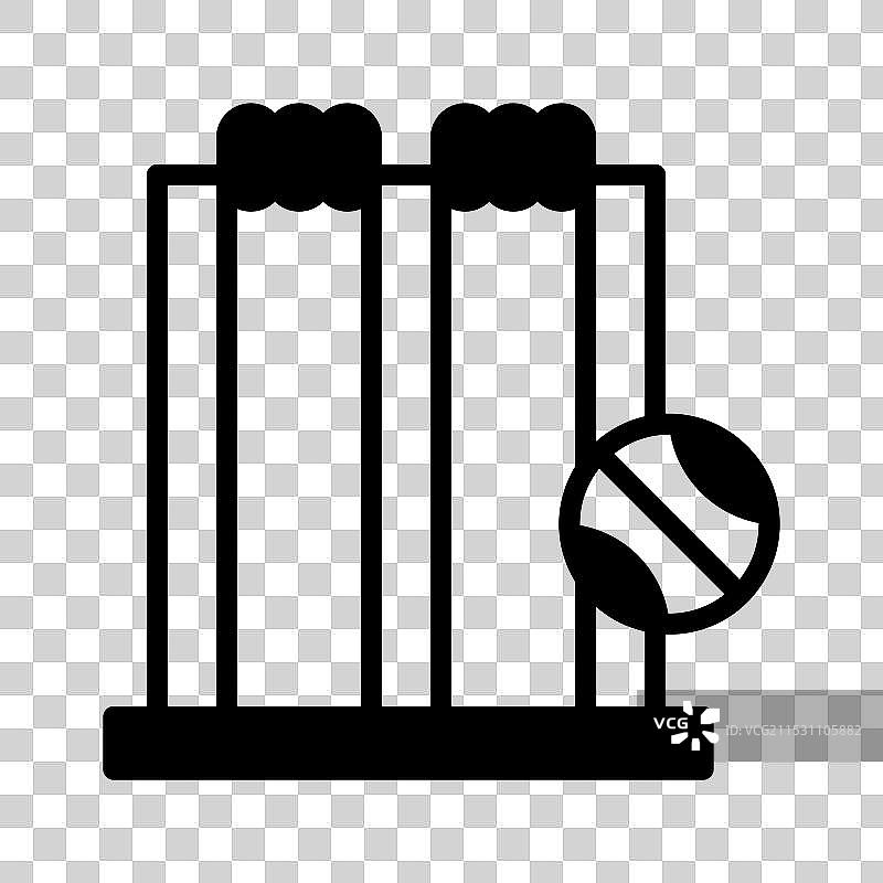 时尚风格的惊人板球图标准备好了图片素材