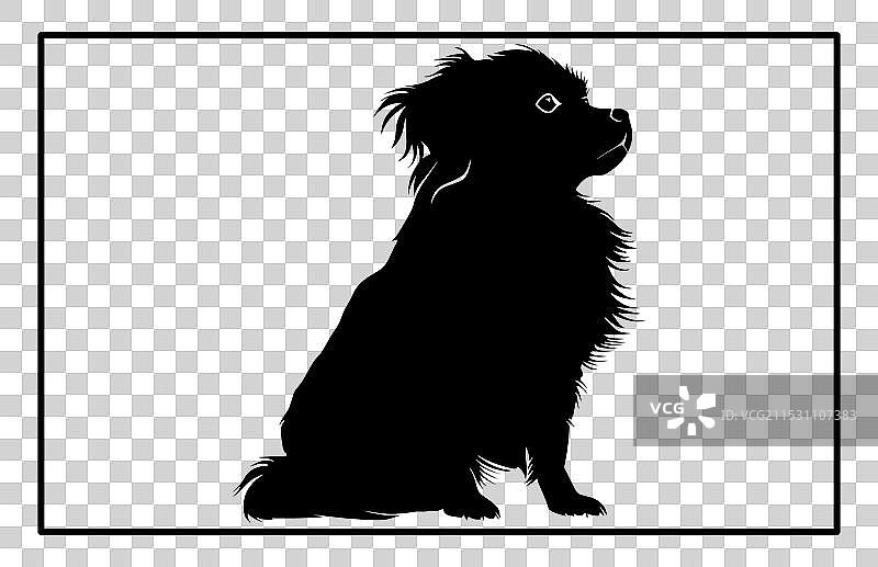 西藏犬轮廓图片素材