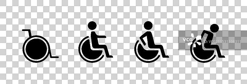 轮椅人士的图标图片素材