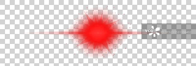 红色水平光效镜头光晕图片素材