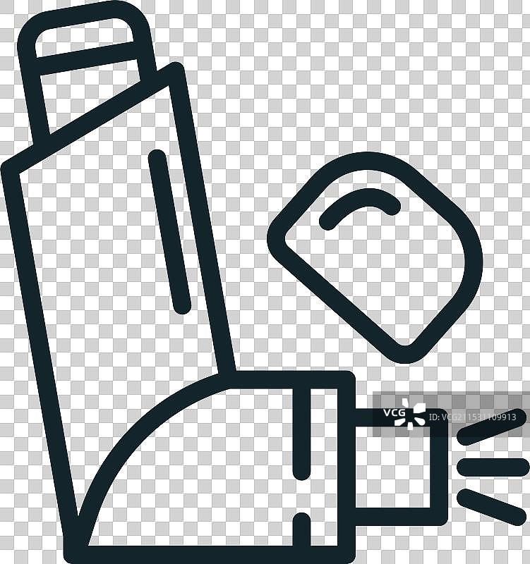 哮喘吸入器正在分发药物图片素材