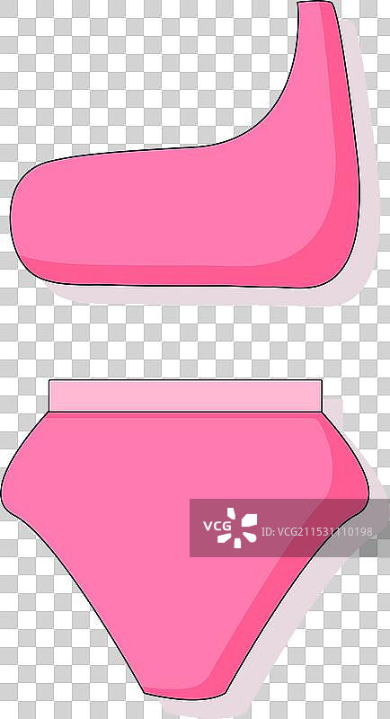 女孩风格的粉色内衣，女性泳装，芭比风格图片素材
