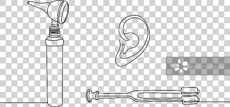 耳镜 耳科工具 耳鼻喉科医生 音叉图片素材