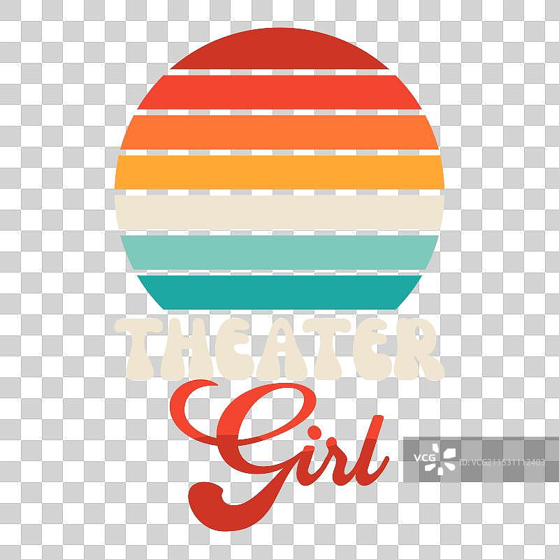 有趣的复古怀旧剧院T恤设计图片素材