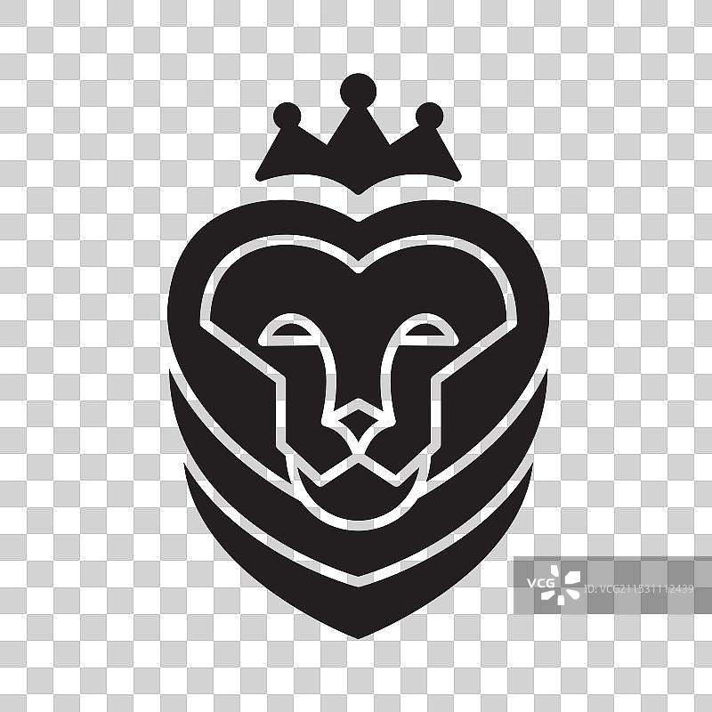 奢侈品牌狮子头戴王冠的盾牌标志图片素材