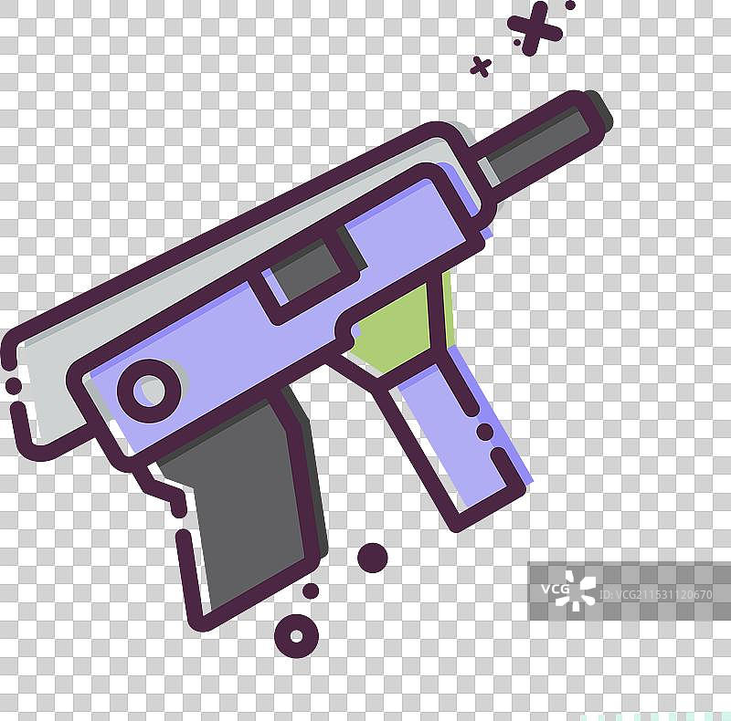 与武器相关的冲锋枪图标符号图片素材