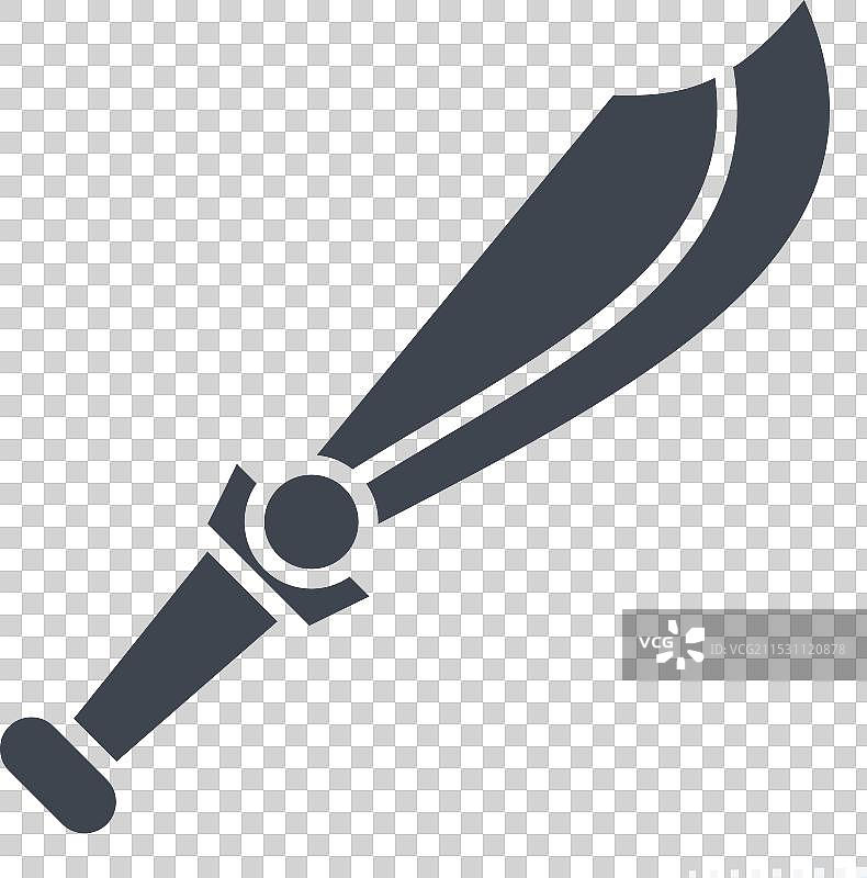 与武器相关的图标剑符号字形风格图片素材