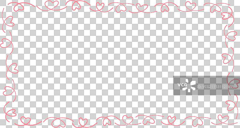 情人节手绘心形框架涂鸦图片素材