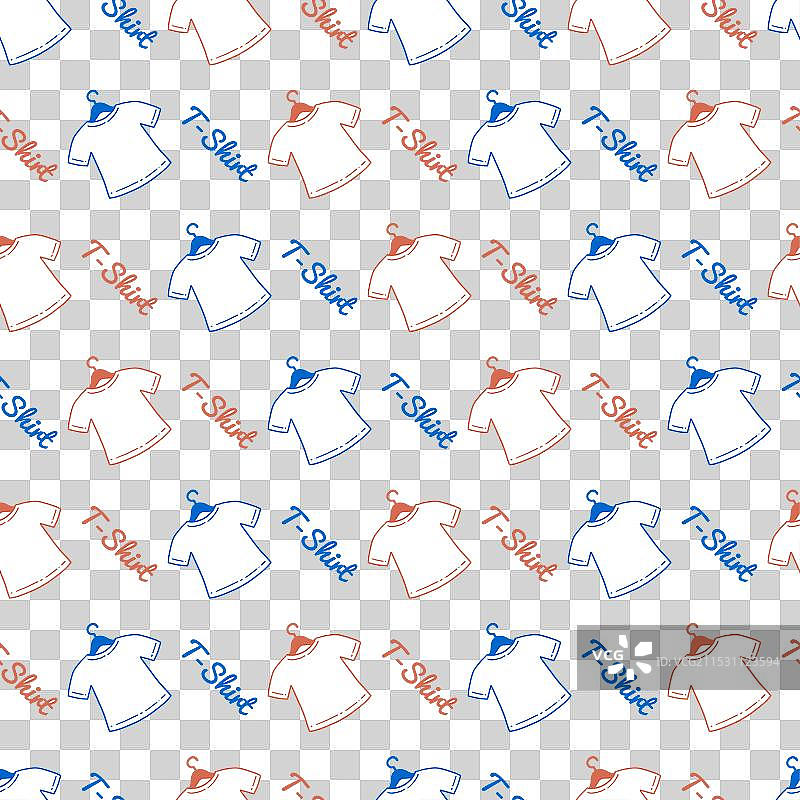 衣柜中悬挂衬衫的无缝图案图片素材