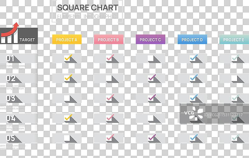 五步甘特图时间线信息图模板图片素材