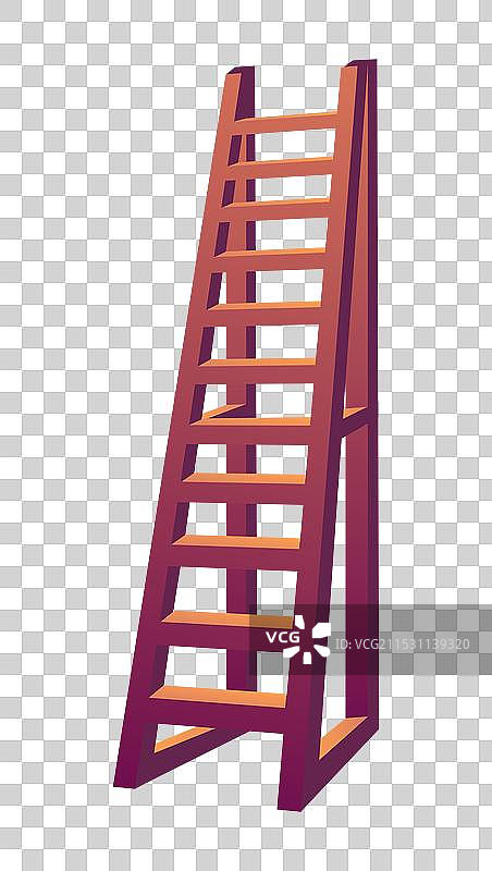 木梯的平面图图片素材
