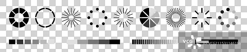 网页加载进度条圆圈图片素材