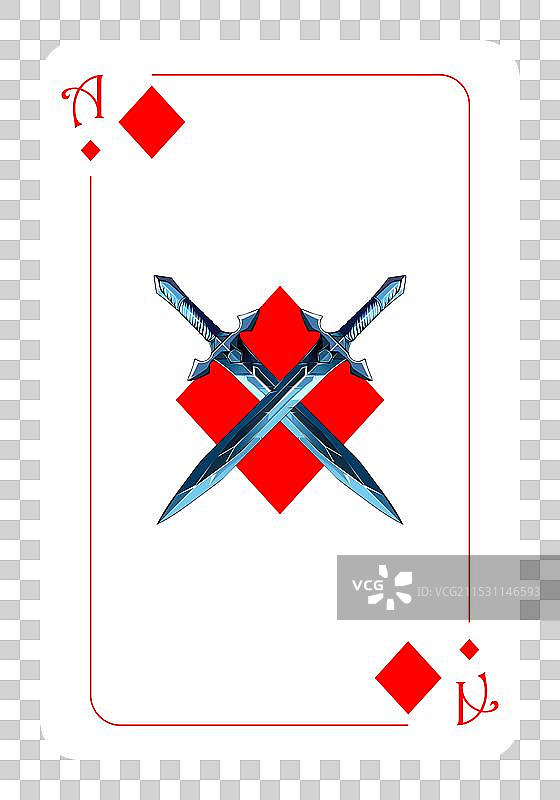 简单严格的钻石A扑克牌设计图片素材