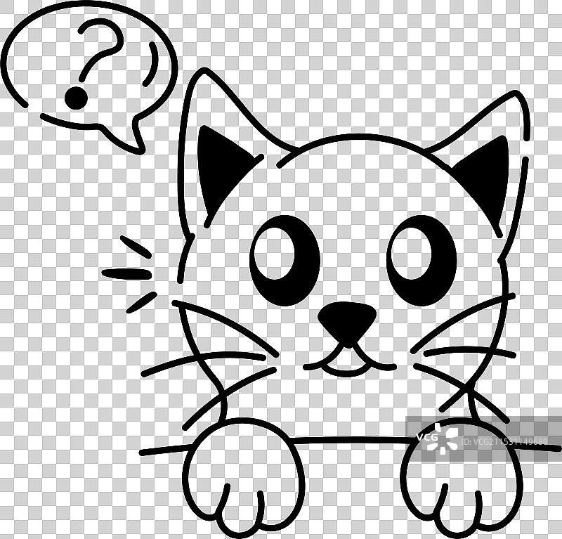 猫在思考图片素材