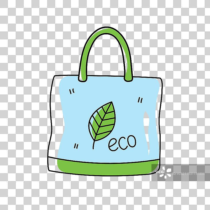 涂鸦风格的环保袋图标图片素材
