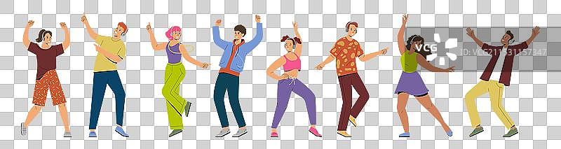 跳舞的人们，快乐的音乐，男女共舞图片素材