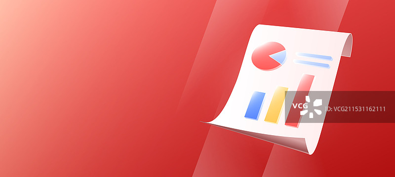 3D柱状图金融文档业绩数据图表图片素材