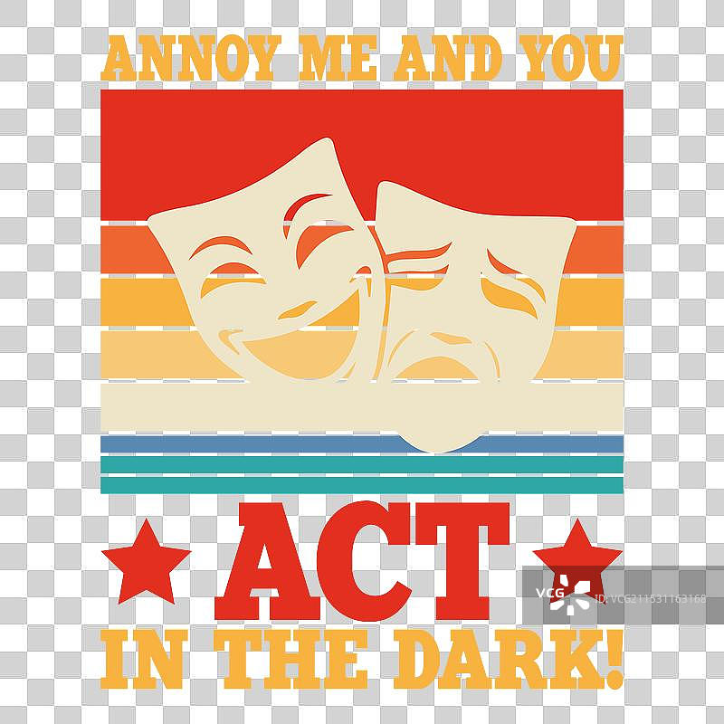 有趣的复古老式剧院T恤设计图片素材