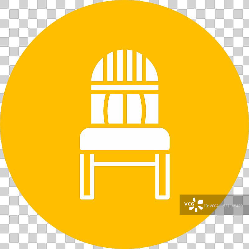 椅子图标圆形符号图片素材