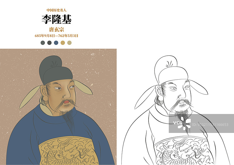 唐玄宗-李隆基图片素材