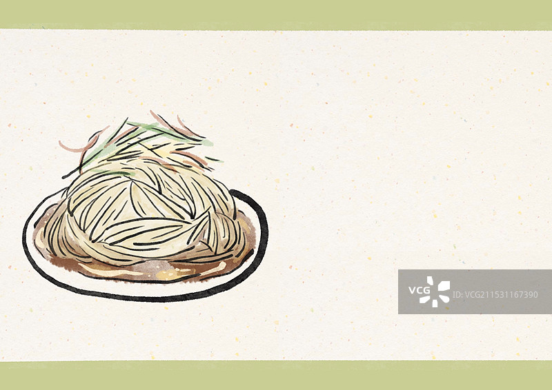 国潮风扬州美食插画-烫干丝图片素材